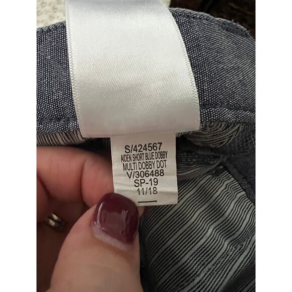 Banana Republic Aiden Shorts Blue Dobby Size 32 9” Inseam Classic Fit Preppy EUC - Picture 7 of 8